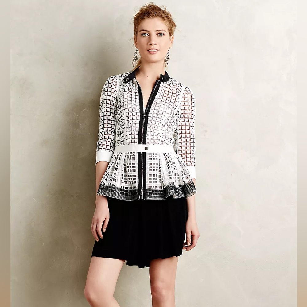 Anthropologie Black and White Jacket